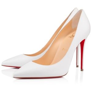 Christian Louboutin Kate 100 mm white pumps